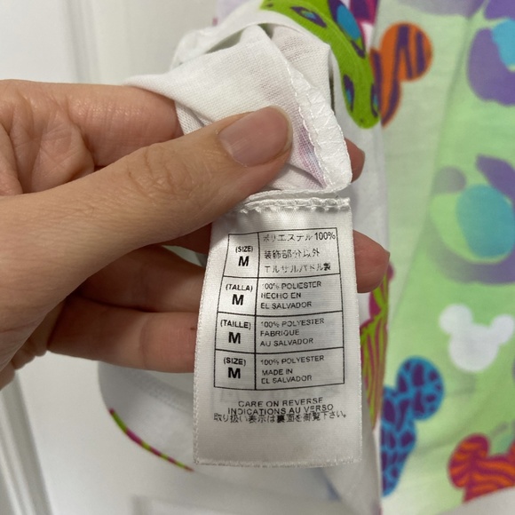 Disney Wild Neon Animal Print Mickey Tank NWT - Picture 9 of 9